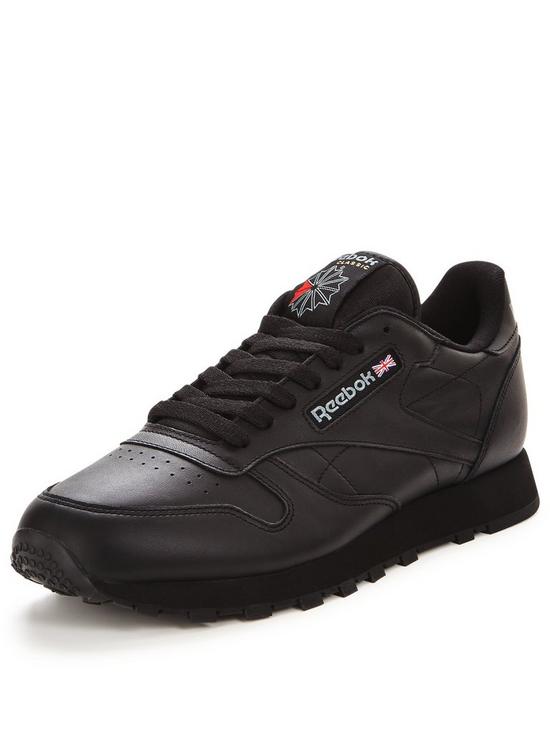 reebok classic mens black leather